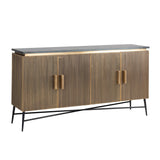 Ironville Gold Sideboard with Black Marble Top by Richmond Interiors - Maison Rêves UK