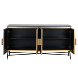 Ironville Gold Sideboard with Black Marble Top by Richmond Interiors - Maison Rêves UK