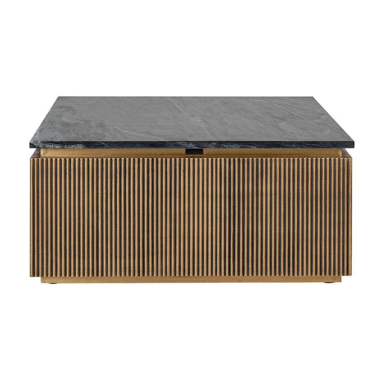 Ironville Square Gold Coffee Table with Black Marble Top by Richmond Interiors - Maison Rêves UK