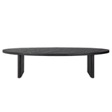 Lilly Large Oval Recycled Oak Dining Table in Dark Coffee by Richmond Interiors - Maison Rêves UK