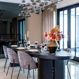 Lilly Large Oval Recycled Oak Dining Table in Dark Coffee by Richmond Interiors - Maison Rêves UK