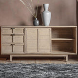 Mariposa 3 Drawer 2 Door Wooden Sideboard - Maison Rêves UK