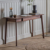 Modera 1 Drawer Solid Oak Desk Walnut - Maison Rêves UK