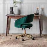 Modera 1 Drawer Solid Oak Desk Walnut - Maison Rêves UK