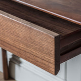 Modera 1 Drawer Solid Oak Desk Walnut - Maison Rêves UK