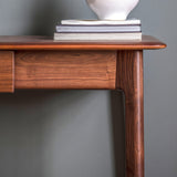 Modera 1 Drawer Solid Oak Desk Walnut - Maison Rêves UK