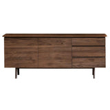 Modera 2 Door / 3 Drawer Solid Oak Sideboard Walnut - Maison Rêves UK