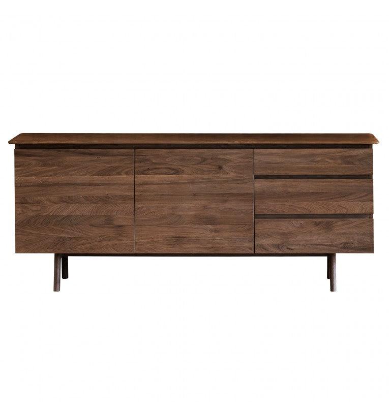 Modera 2 Door / 3 Drawer Solid Oak Sideboard Walnut - Maison Rêves UK