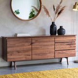 Modera 2 Door / 3 Drawer Solid Oak Sideboard Walnut - Maison Rêves UK