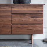 Modera 2 Door / 3 Drawer Solid Oak Sideboard Walnut - Maison Rêves UK