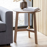Modera Round Solid Oak Side Table - Maison Rêves UK
