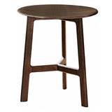 Modera Round Solid Oak Side Table Walnut - Maison Rêves UK