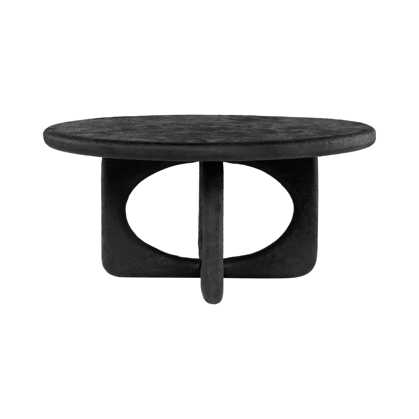 Neo Off Black Circular Coffee Table - Maison Rêves UK