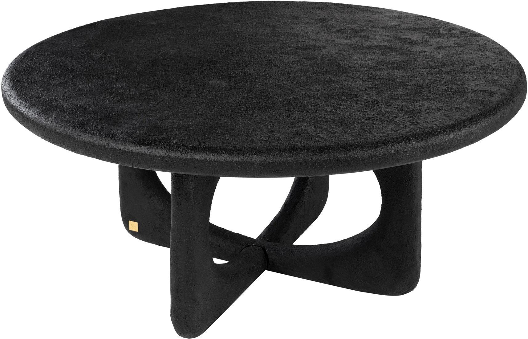 Neo Off Black Circular Coffee Table - Maison Rêves UK