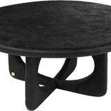 Neo Off Black Circular Coffee Table - Maison Rêves UK