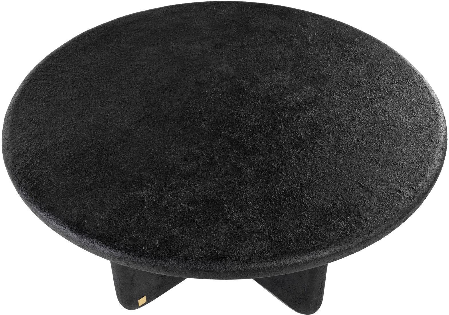 Neo Off Black Circular Coffee Table - Maison Rêves UK