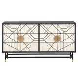 Novas 4 Door Mango Wood Sideboard with Black Iron Frame by Richmond Interiors - Maison Rêves UK