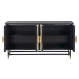 Novas 4 Door Mango Wood Sideboard with Black Iron Frame by Richmond Interiors - Maison Rêves UK