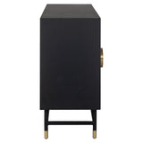 Novas 4 Door Mango Wood Sideboard with Black Iron Frame by Richmond Interiors - Maison Rêves UK