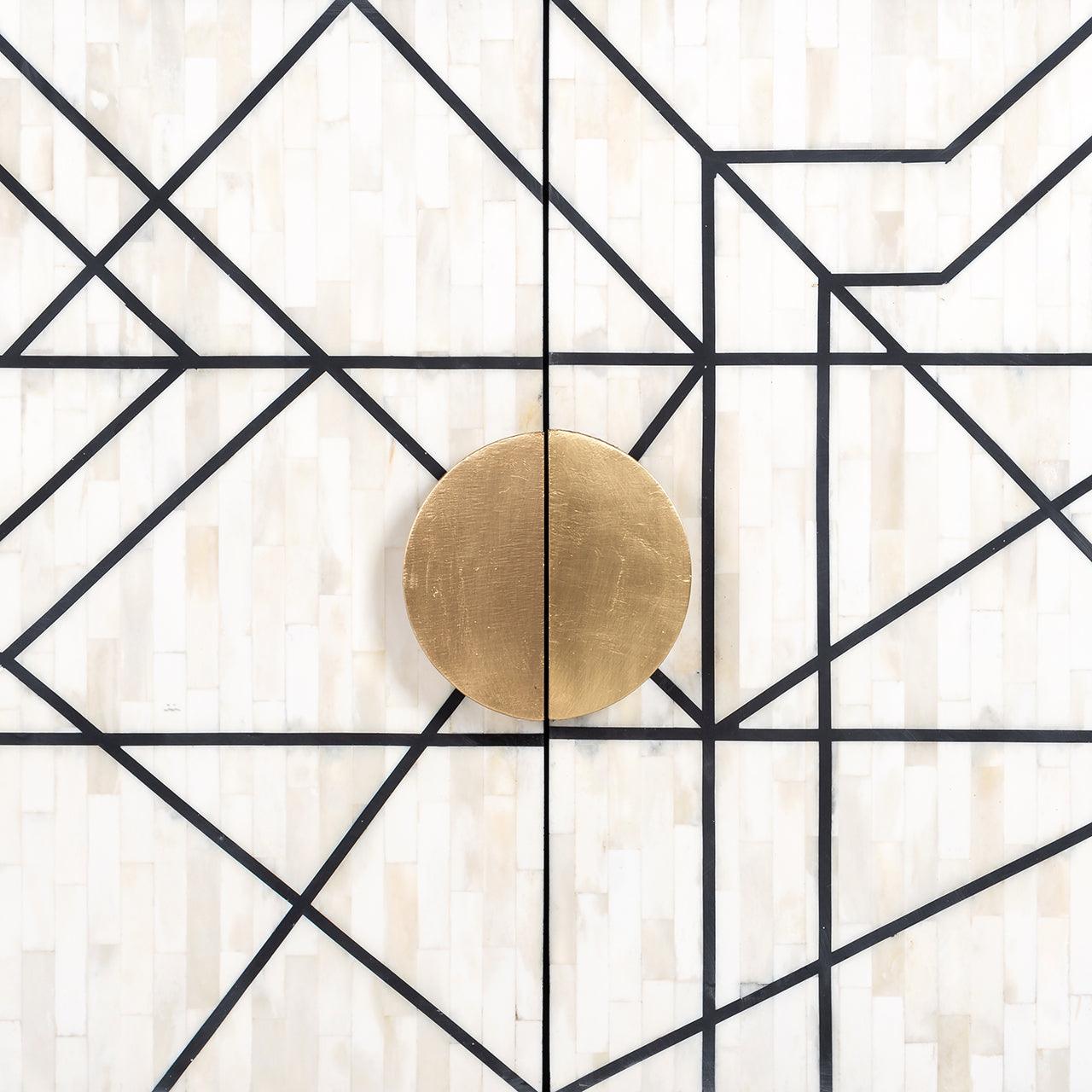 Novas 4 Door Mango Wood Sideboard with Black Iron Frame by Richmond Interiors - Maison Rêves UK