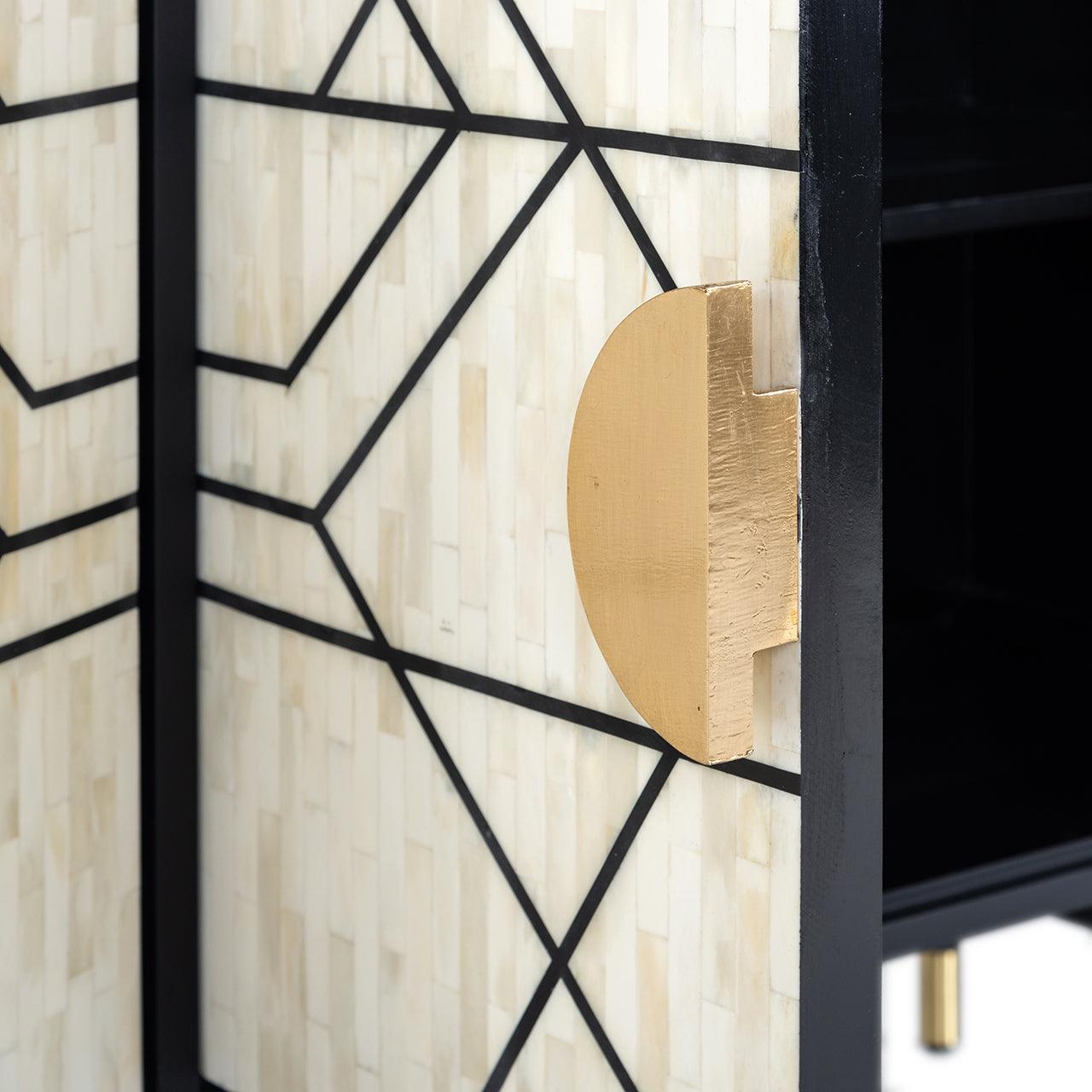 Novas 4 Door Mango Wood Sideboard with Black Iron Frame by Richmond Interiors - Maison Rêves UK