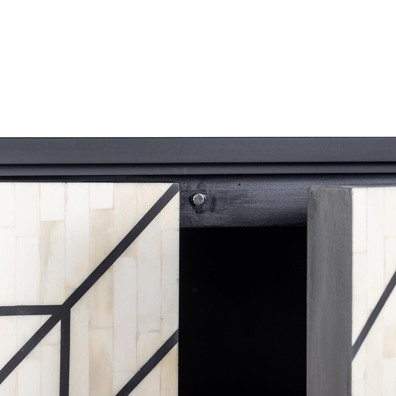 Novas 4 Door Mango Wood Sideboard with Black Iron Frame by Richmond Interiors - Maison Rêves UK