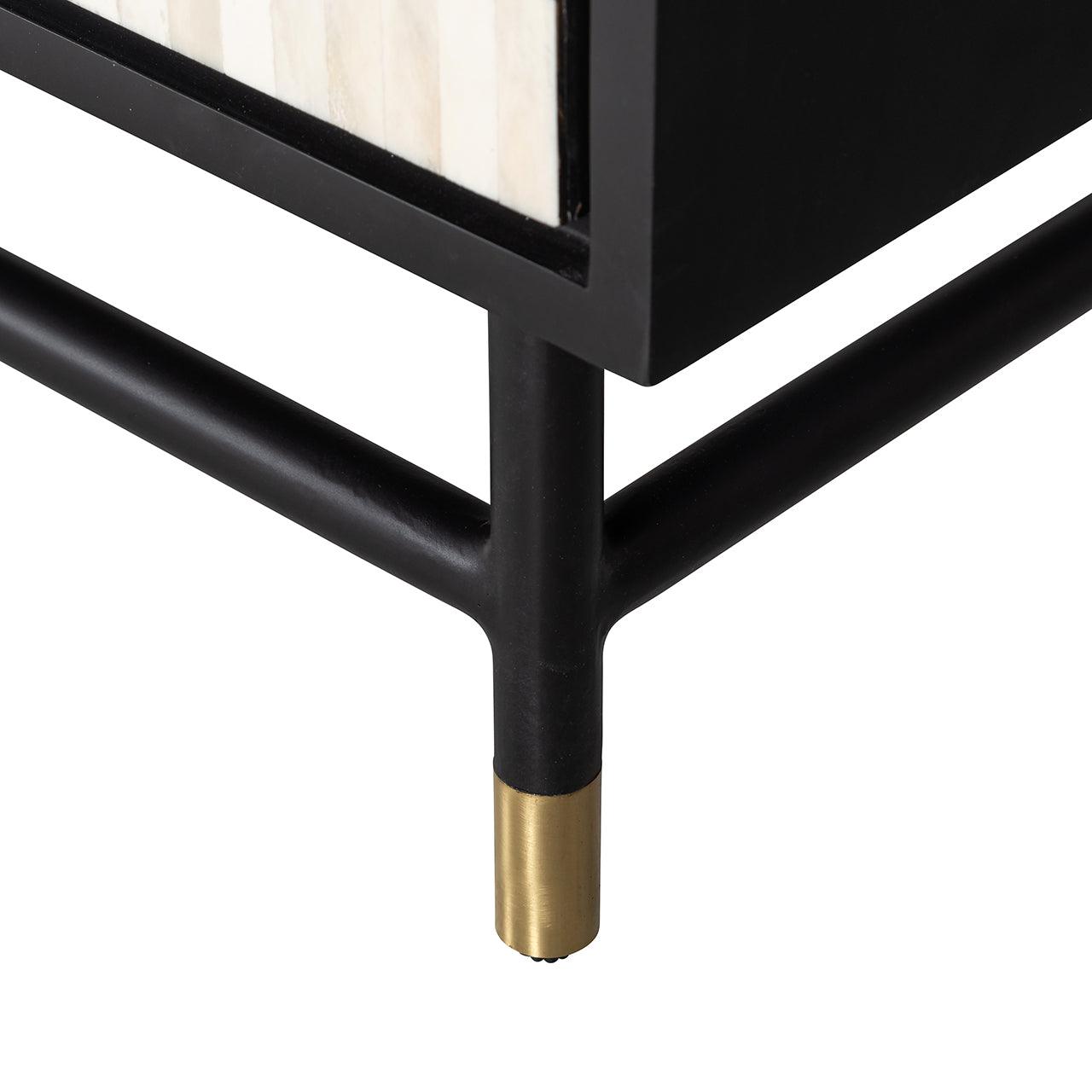 Novas 4 Door Mango Wood Sideboard with Black Iron Frame by Richmond Interiors - Maison Rêves UK