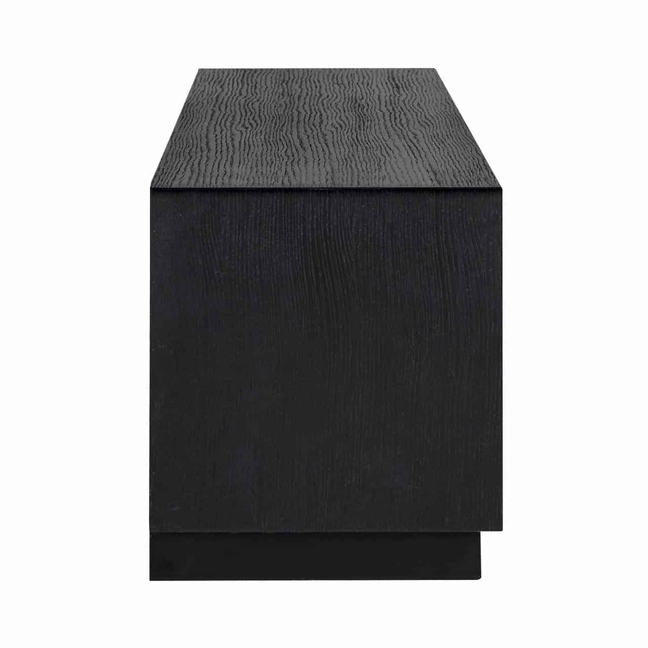 Oakura Black Oak Wood Media Unit by Richmond Interiors - Maison Rêves UK