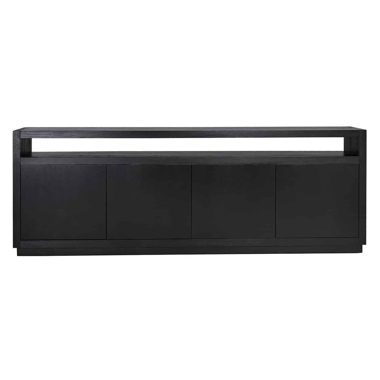 Oakura Large Black Oak Wood Sideboard by Richmond Interiors - Maison Rêves UK