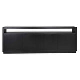 Oakura Large Black Oak Wood Sideboard by Richmond Interiors - Maison Rêves UK