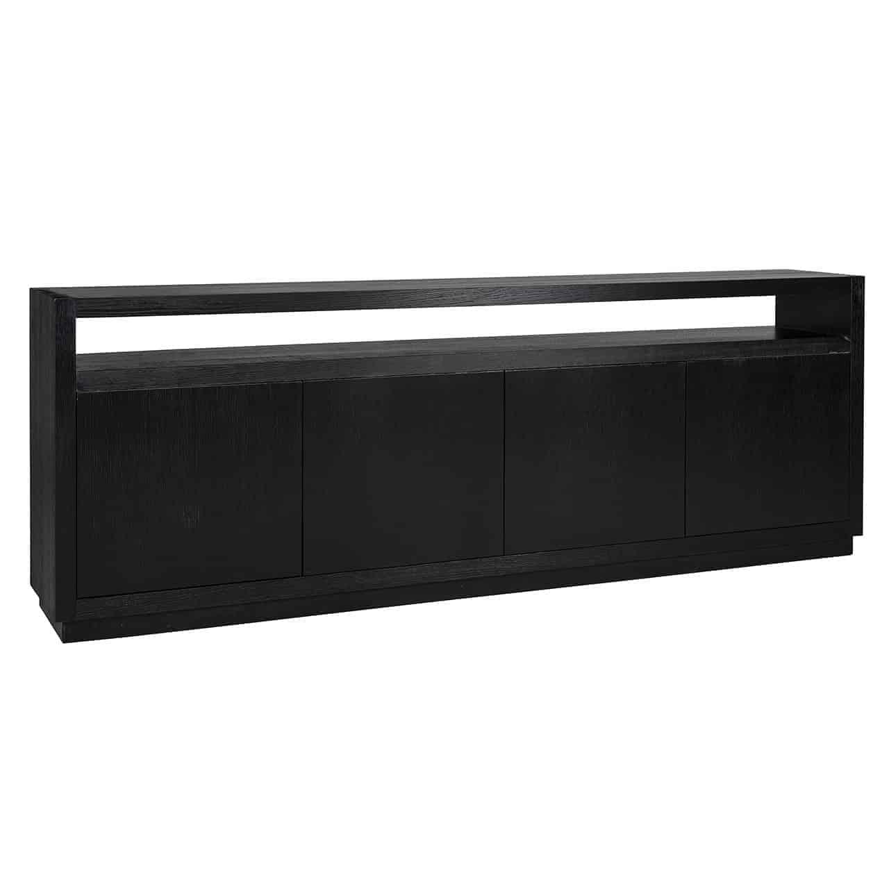 Oakura Large Black Oak Wood Sideboard by Richmond Interiors - Maison Rêves UK