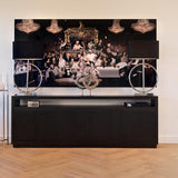 Oakura Large Black Oak Wood Sideboard by Richmond Interiors - Maison Rêves UK