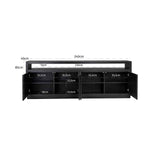 Oakura Large Black Oak Wood Sideboard by Richmond Interiors - Maison Rêves UK