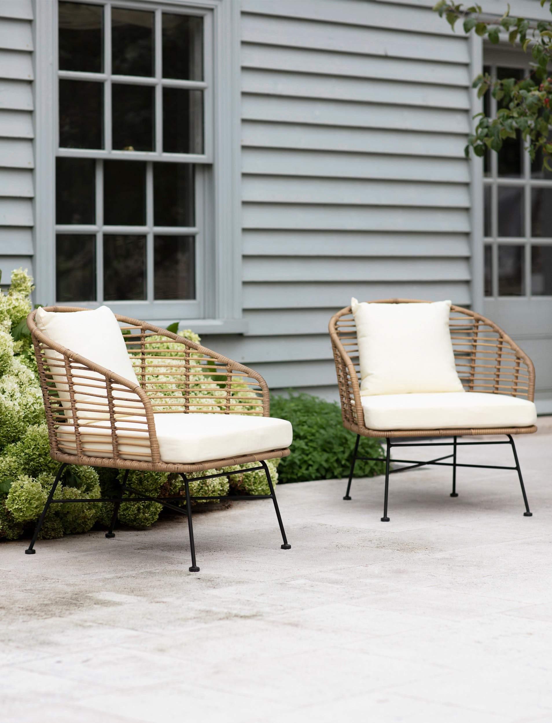 Pair of Outdoor Bamboo Hampstead Armchairs - Maison Rêves UK
