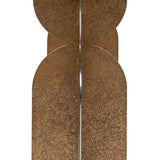 Ray Bronze Steel Console Table with Brown Oak Wood Top - Maison Rêves UK
