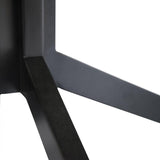 Razor Marble Top Circular Dining Table with Black Base Ø120 - Maison Rêves UK