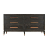 Renmin 6 Drawer Chest Reclaimed Carbon Oak by Eccotrading Design London - Maison Rêves UK