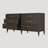 Renmin 6 Drawer Chest Reclaimed Carbon Oak by Eccotrading Design London - Maison Rêves UK