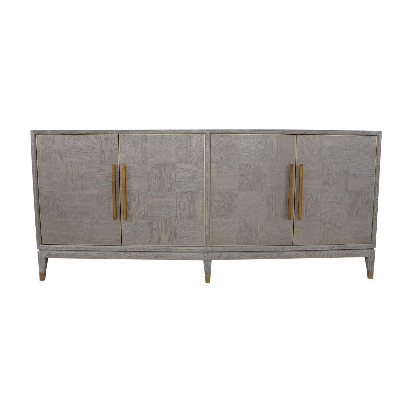 Renmin Cabinet 4 Door Grey Reclaimed Oak by Eccotrading Design London - Maison Rêves UK