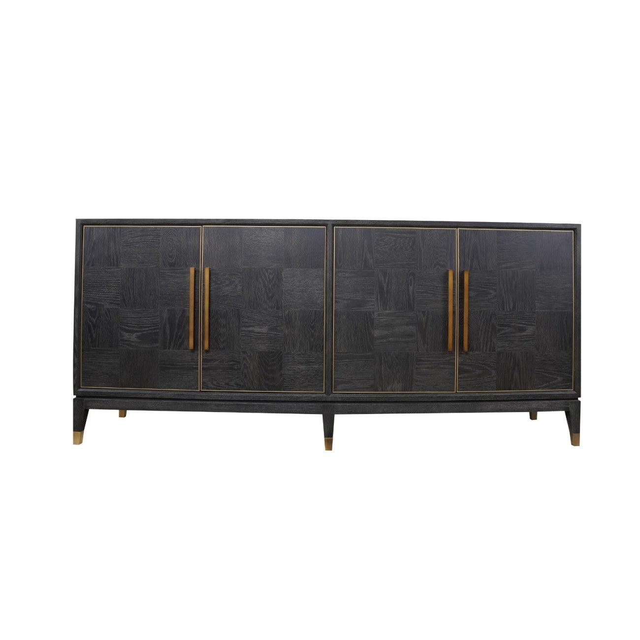Renmin Cabinet 4 Door Reclaimed Carbon Oak by Eccotrading Design London - Maison Rêves UK