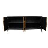 Renmin Cabinet 4 Door Reclaimed Carbon Oak by Eccotrading Design London - Maison Rêves UK