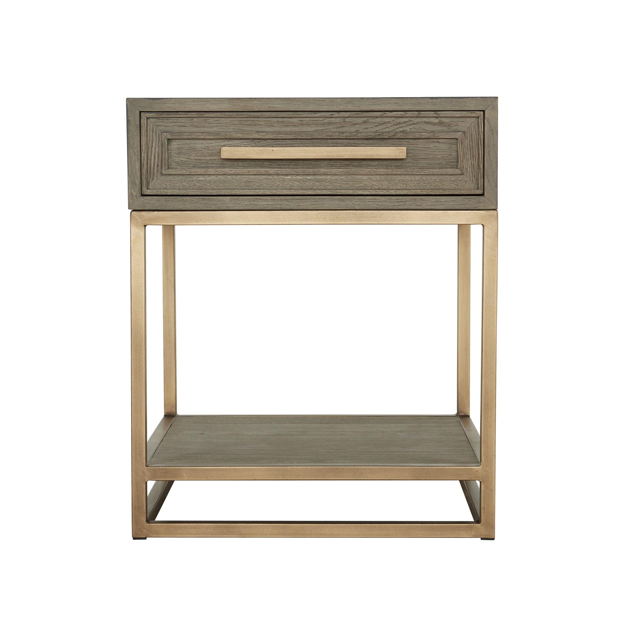 Renmin Reclaimed Oak 50 Side Table with Drawer by Eccotrading Design London - Interitower | UK