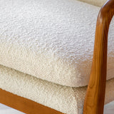 Rivervista Armchair Cream Fabric with Oak Frame - Maison Rêves UK