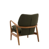 Rivervista Armchair Green Fabric with Oak Frame - Maison Rêves UK