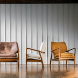 Rivervista Armchair Ochre Fabric with Oak Frame - Maison Rêves UK