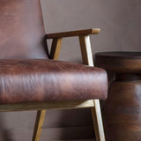 Serenara 2 Seater Sofa Vintage Brown Leather - Maison Rêves UK