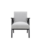 Serenara Armchair Mottled Stone Fabric with Oak Frame - Maison Rêves UK