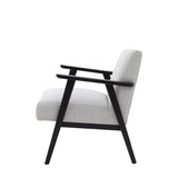 Serenara Armchair Mottled Stone Fabric with Oak Frame - Maison Rêves UK