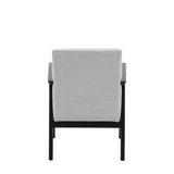 Serenara Armchair Mottled Stone Fabric with Oak Frame - Maison Rêves UK