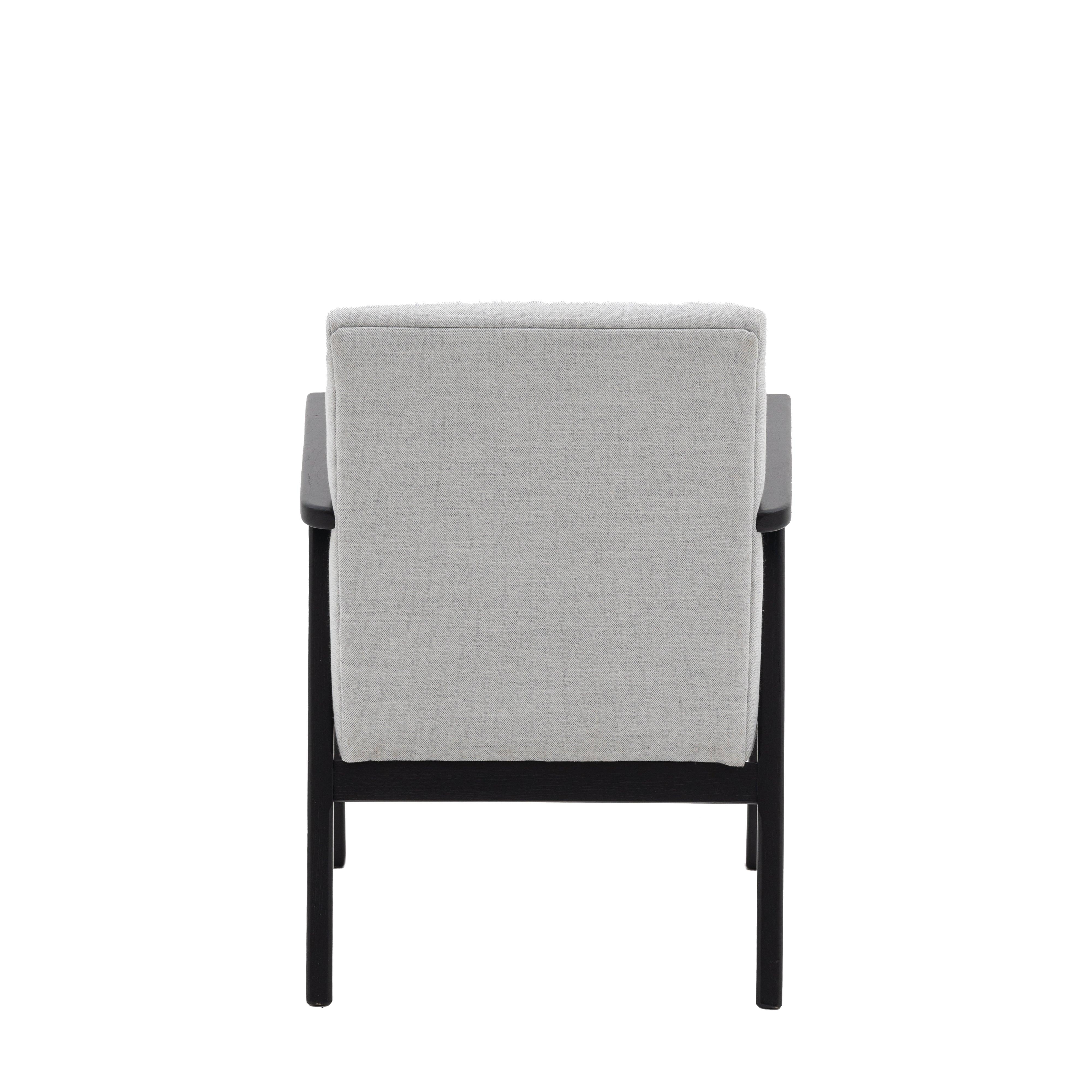 Serenara Armchair Mottled Stone Fabric with Oak Frame - Maison Rêves UK